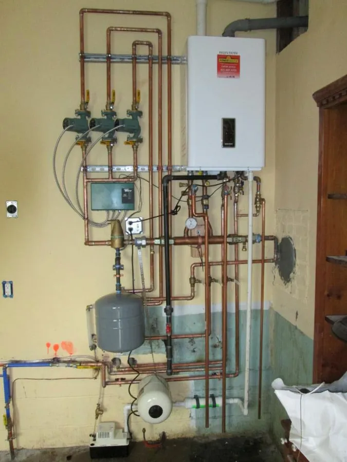 Wall-hung combination boiler installed by American Way